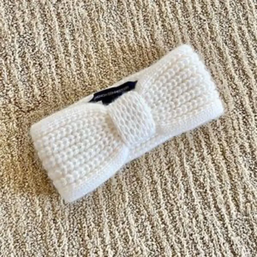 ❄️ French Connection Woven Bow Winter Headband